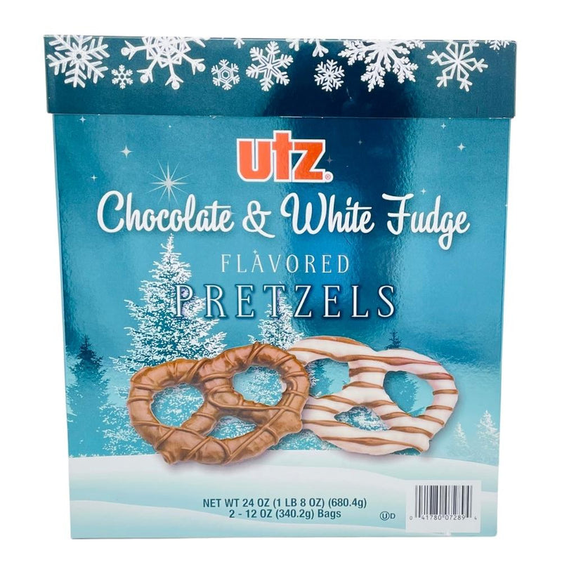 Christmas UTZ Chocolate & White Fudge Pretzels Gift Box - 680g