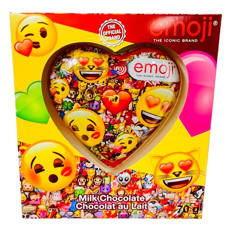 Valentines Emoji Chocolate Heart - 70g