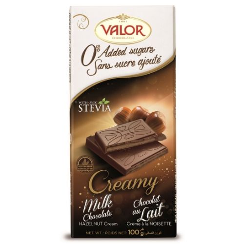 Valor Creamy Milk Chocolate Hazelnut Cream Sugar Free-100 g