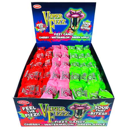 Viper Fizz Sour Candy - Full Display Box Fizz Candy