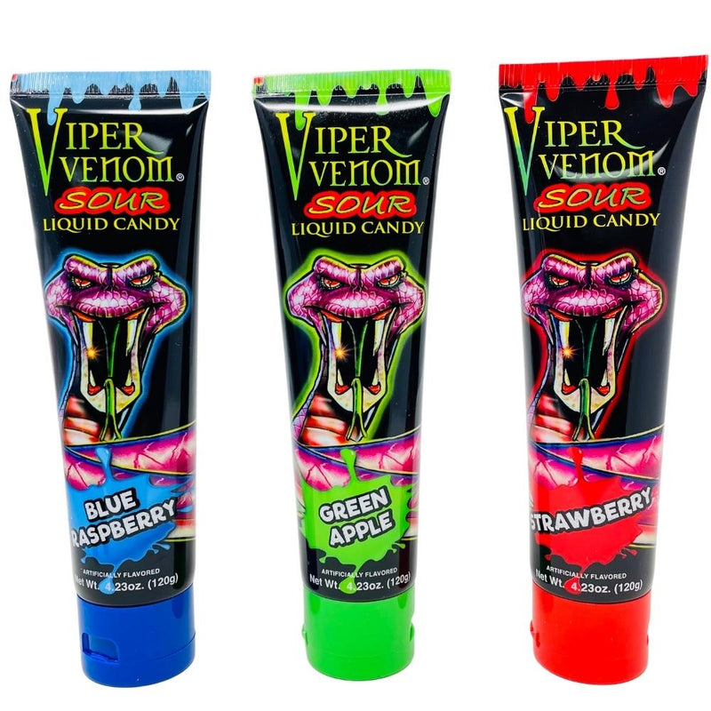 Viper Venom Sour Liquid Squeeze Candy - 4.23oz - Sour Candy - Viper Venom Candy - Viper Venom Sour Candy - Green Apple Candy