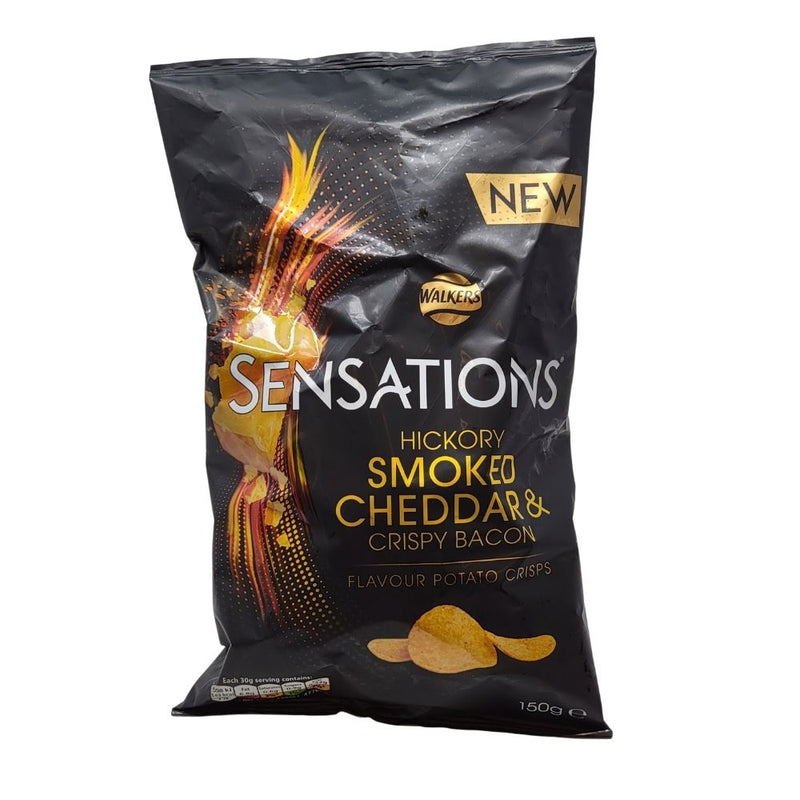 Walkers Sensations Hickory Smoked Cheddar & Crispy Bacon - 150g Candy Funhouse Online Candy Shop