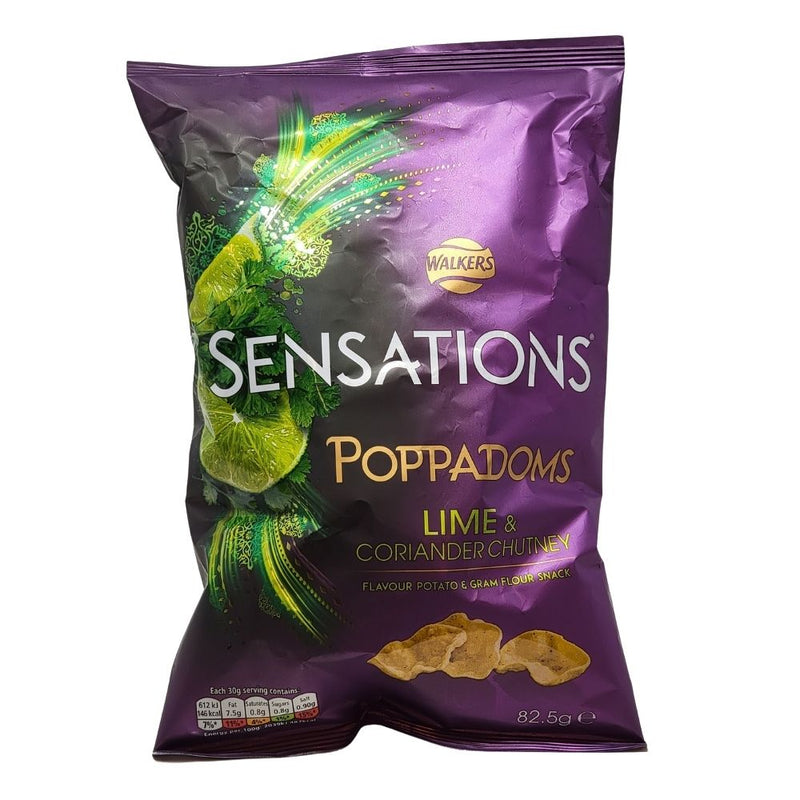 Walkers Sensations Poppadoms Lime & Coriander Chutney Candy Funhouse Online Candy Shop
