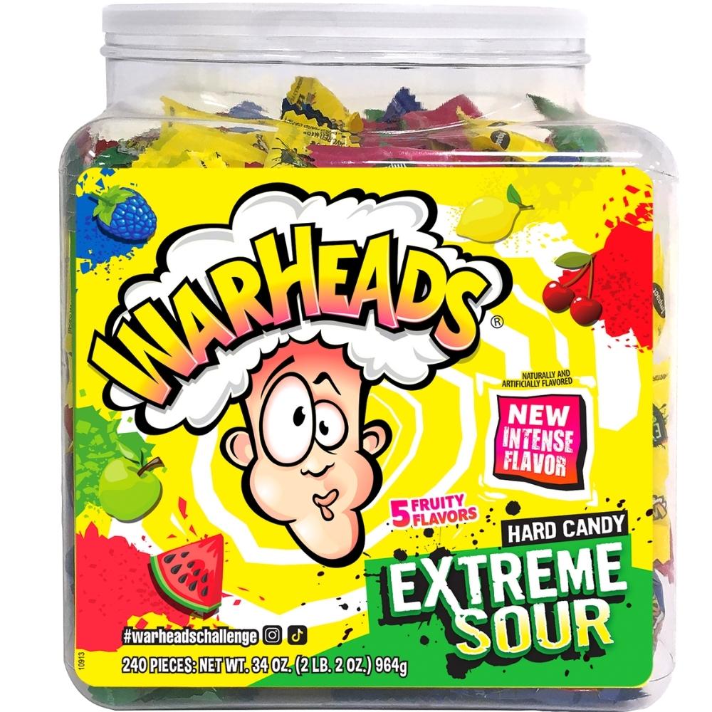 Warheads Extreme Sour Hard Candy Tub