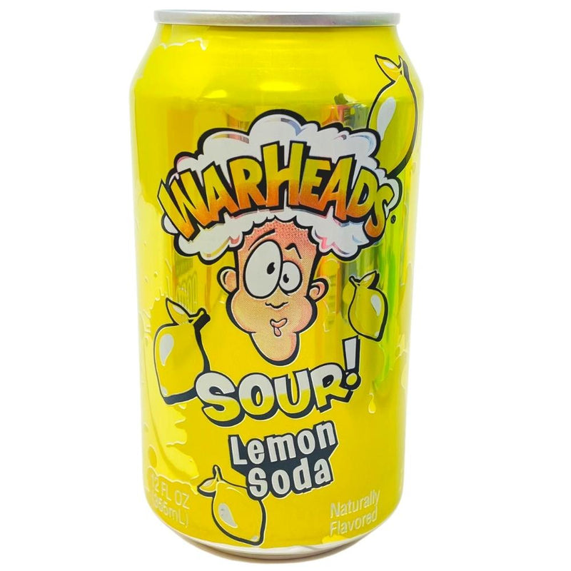 Warheads Sour Lemon Soda - 355mL | Candy Funhouse