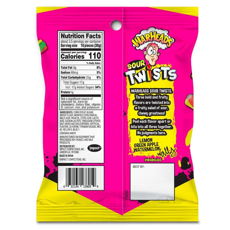 WarHeads Sour Twists - 4oz