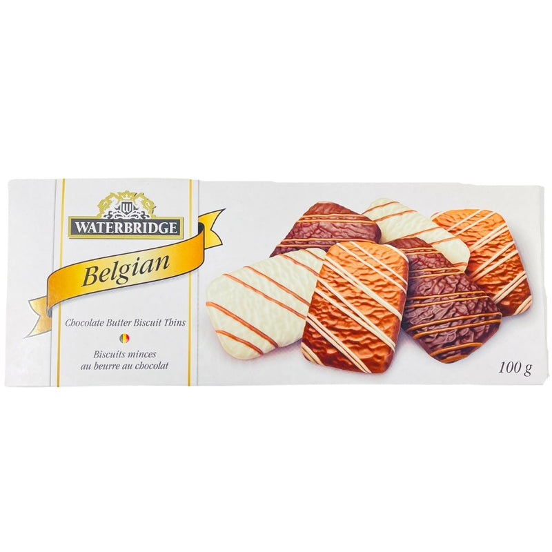 Waterbridge Belgian Chocolate Biscuit Thins - 100g 