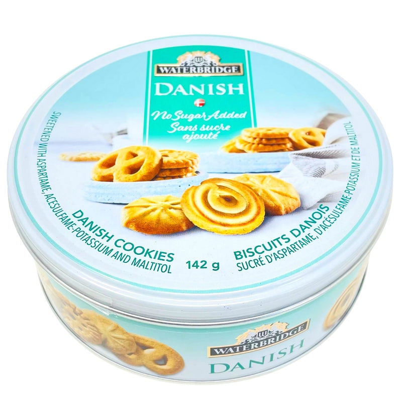 Waterbridge Danish Cookies No Sugar Added Tin 142g