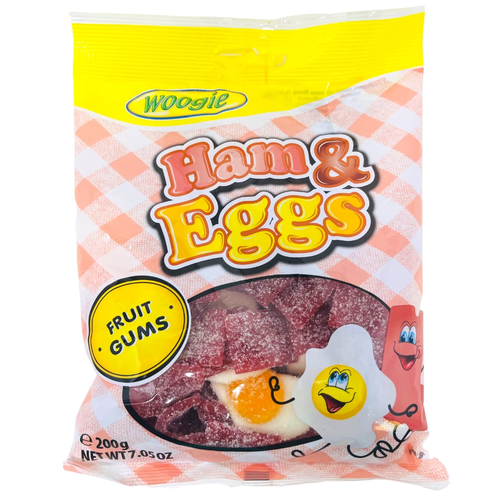 Woogie Ham & Eggs Fruit Gums - 200g