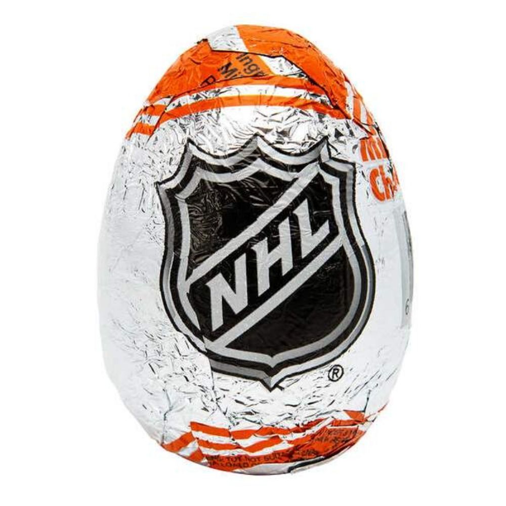 Zaini NHL Milk Chocolate Eggs with Team Banner