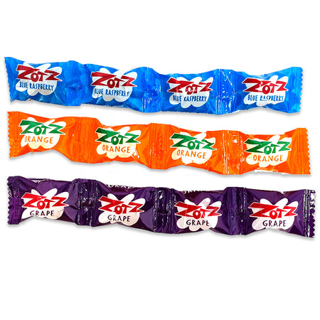 Zotz Fizz Power Candy Strings-Blue Raspberry-Orange-Grape